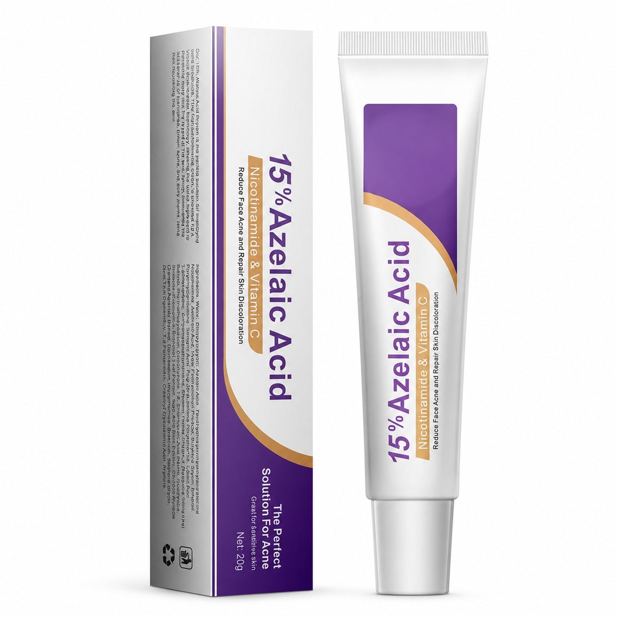 15% Azelaic Acid Cream with Nicotinamide & Vitamin C for Blemish Marks, 20g