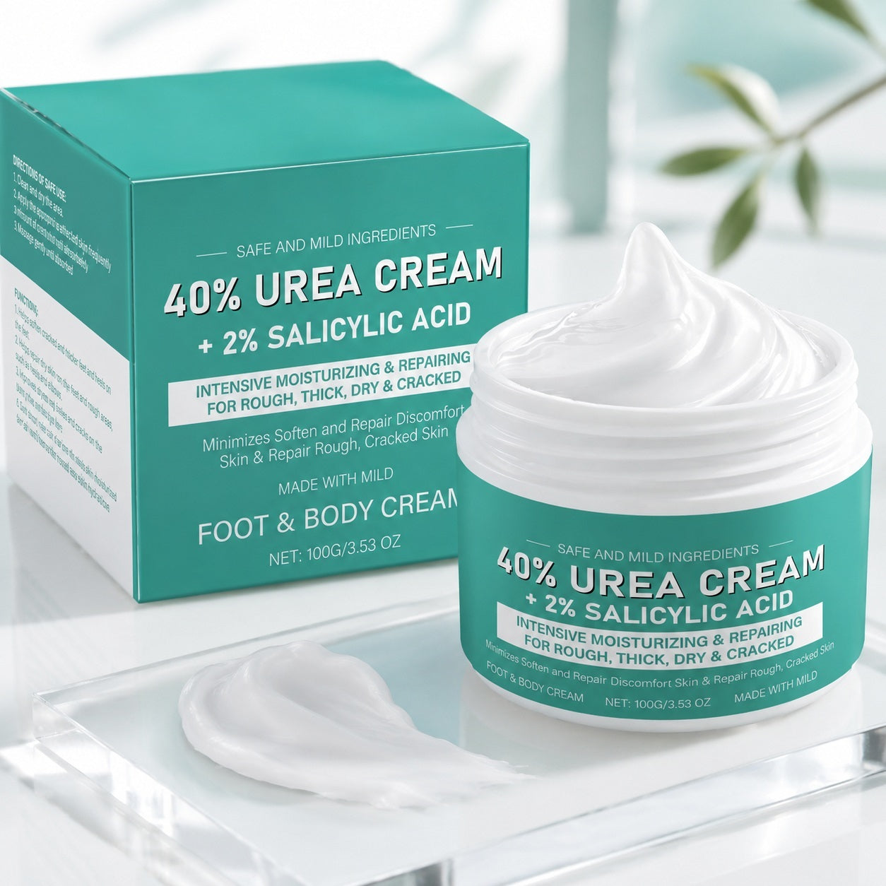40% Urea Foot Cream with 2% Salicylic Acid for Rough Heels, 100g