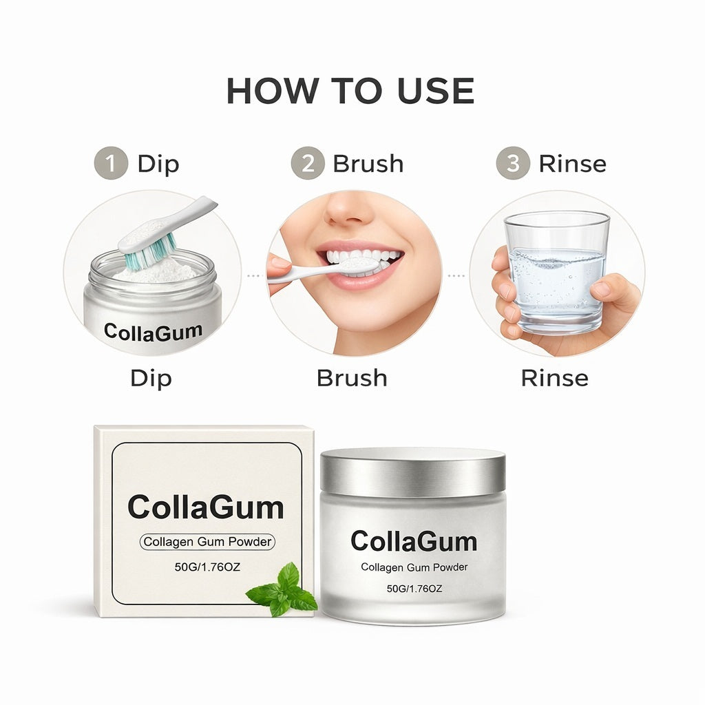 CollaGum Collagen Tooth Powder for Daily Oral Care, 50g