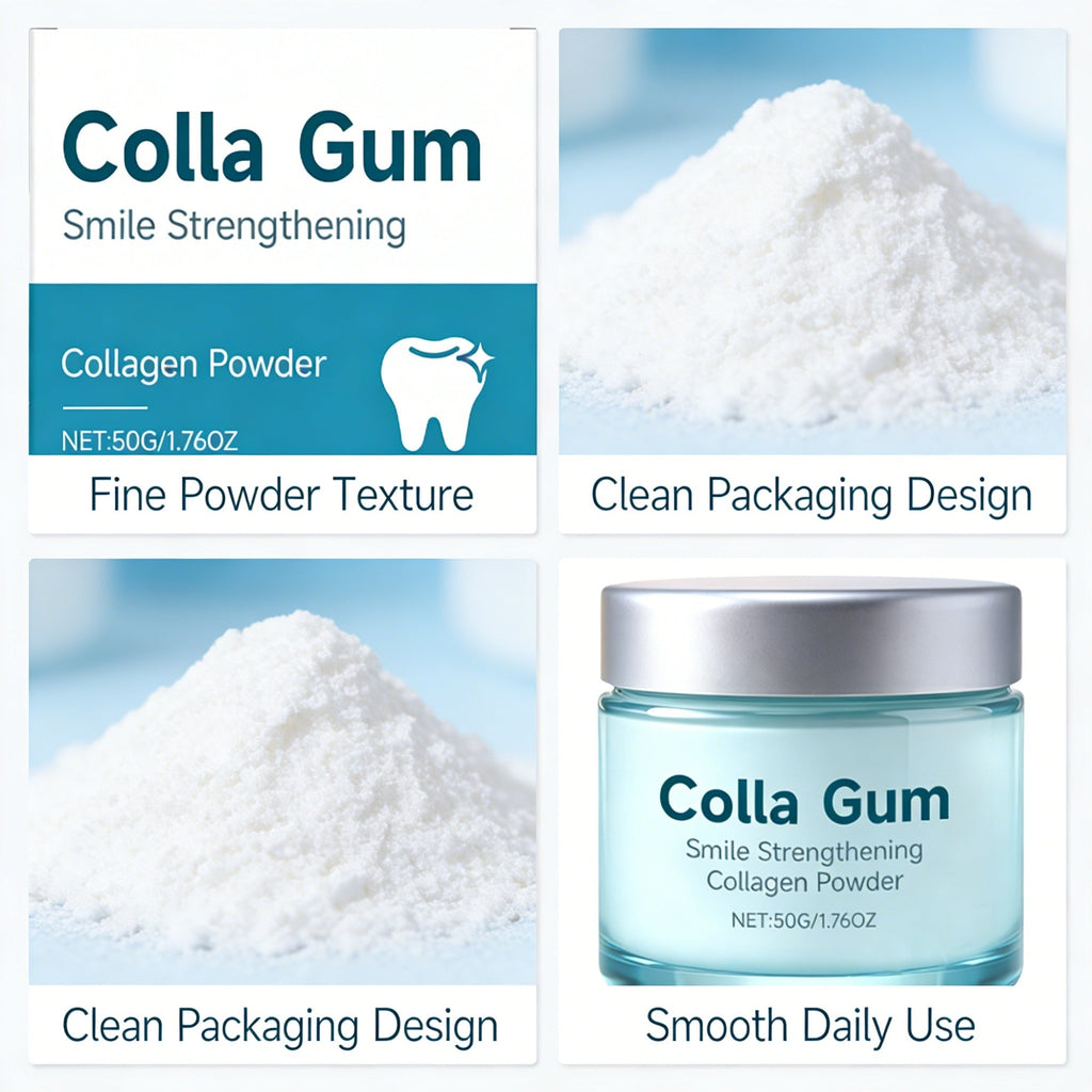 Colla Gum Collagen Tooth Powder for Daily Smile Care and Fresh Breath