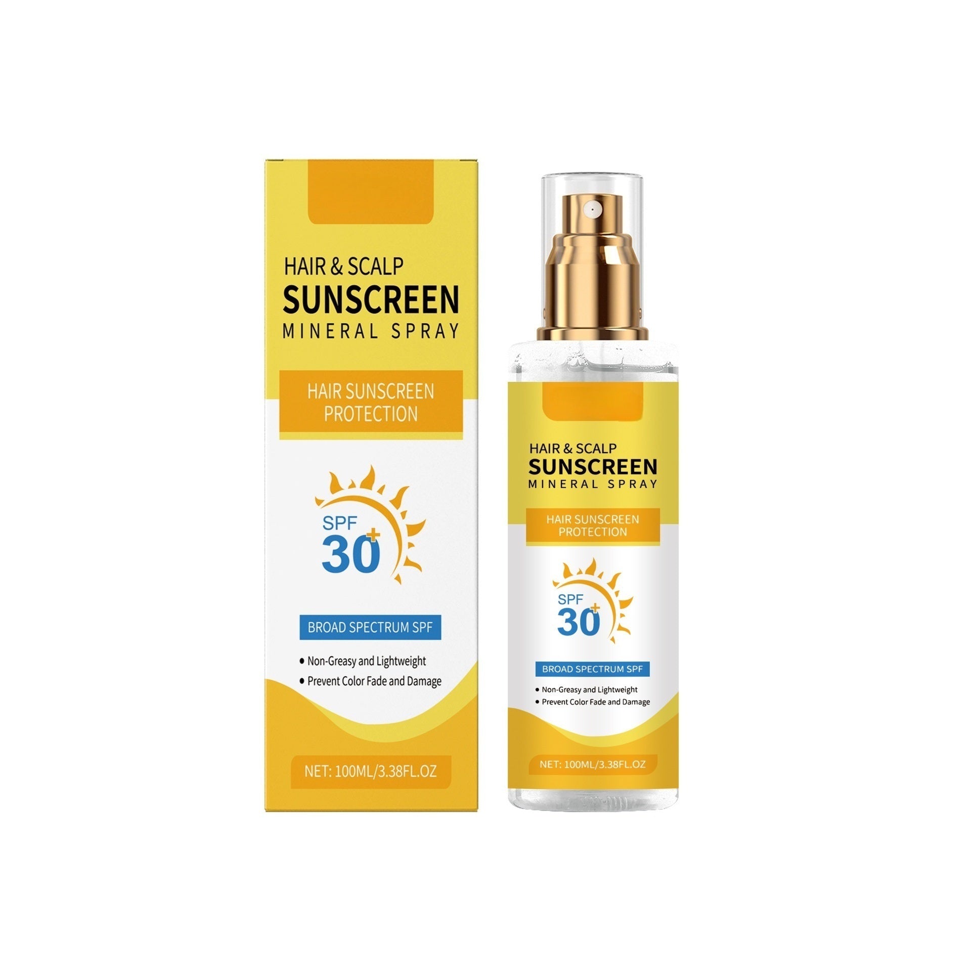 Hair & Scalp Sunscreen Spray SPF 30, Lightweight Broad Spectrum Mist, 100 ml