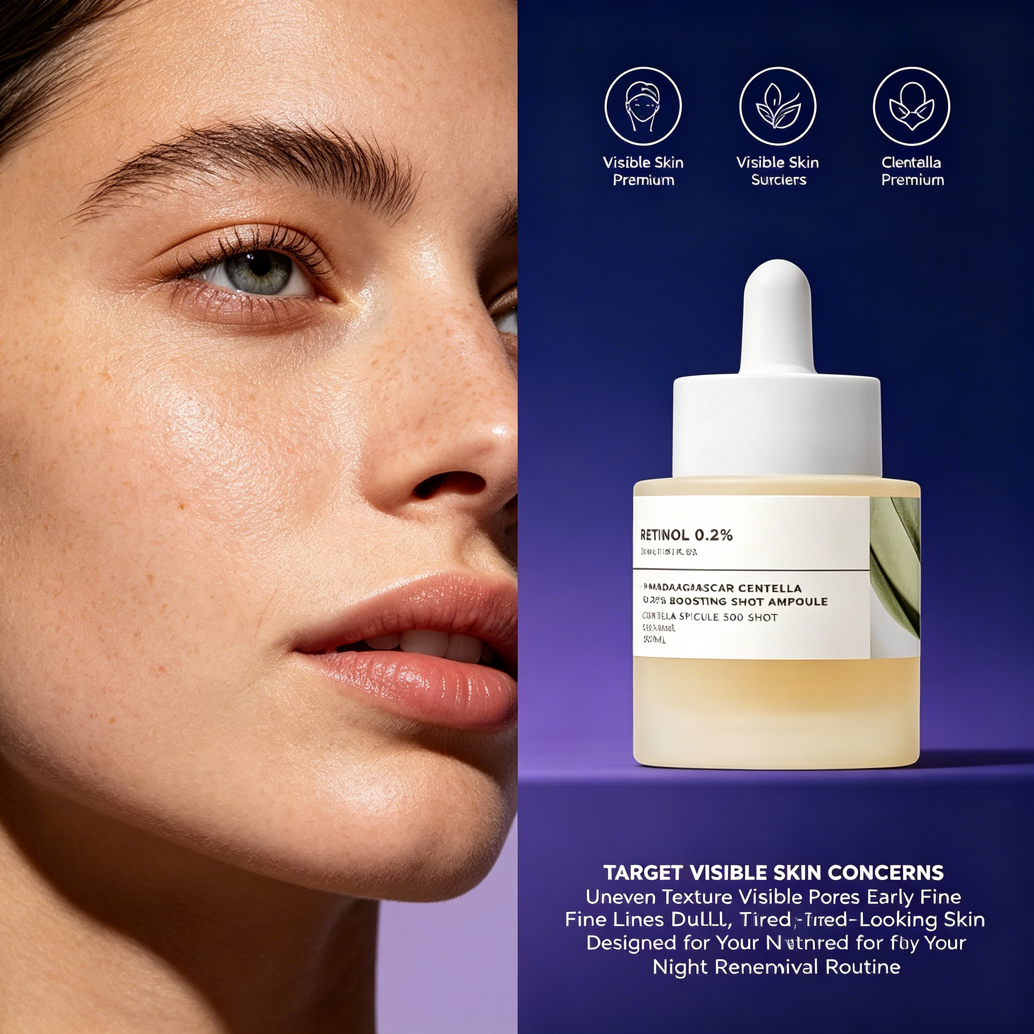 Retinol 0.2% Night Serum with Centella for Texture & Fine Lines, 30ml