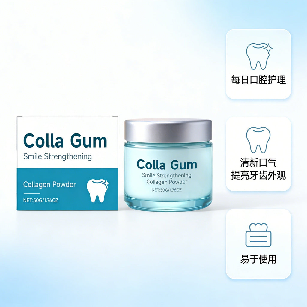 Colla Gum Collagen Tooth Powder for Daily Smile Care and Fresh Breath