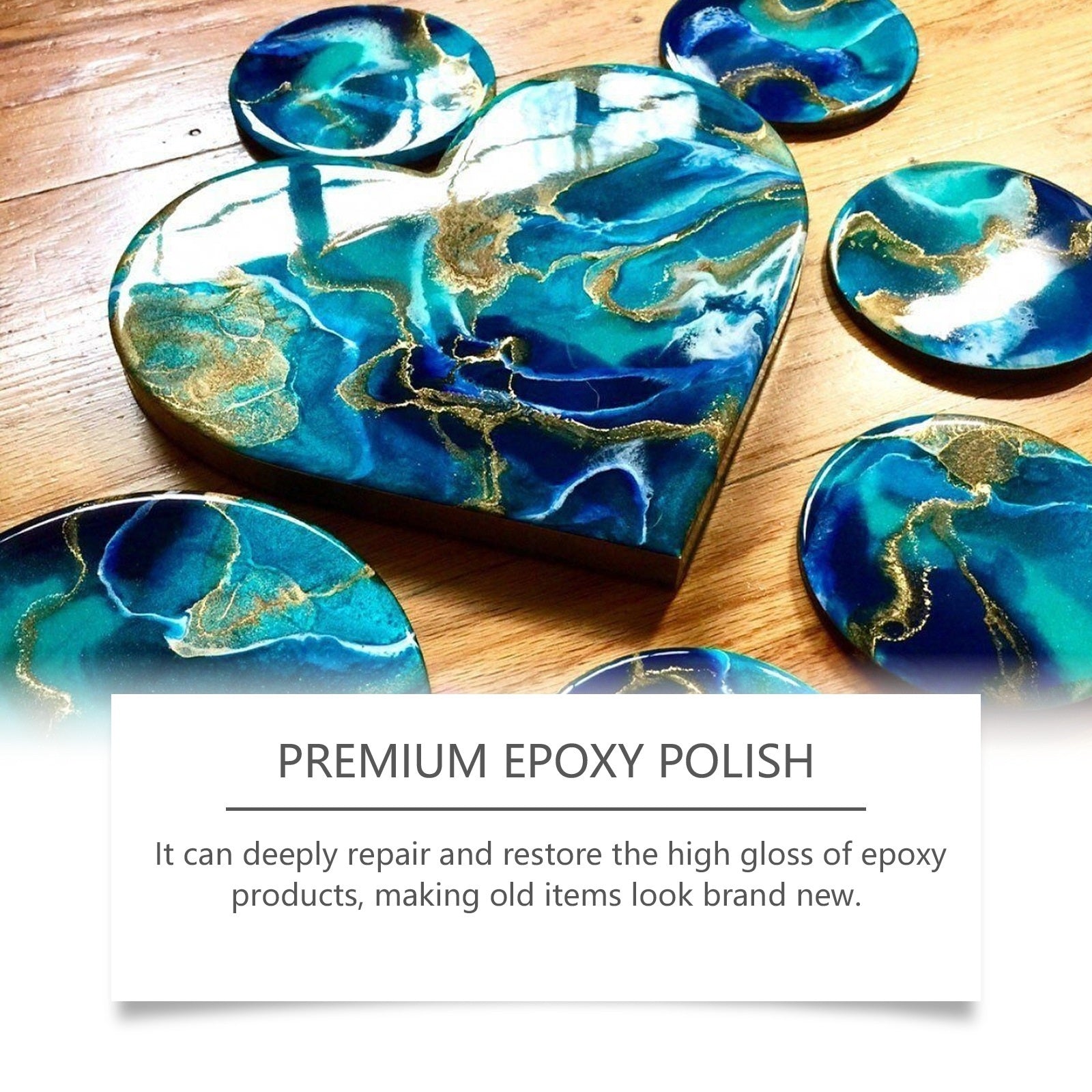Epoxy Resin Polisher for Dull Surfaces & Light Marks, Gloss Restorer, 100ml