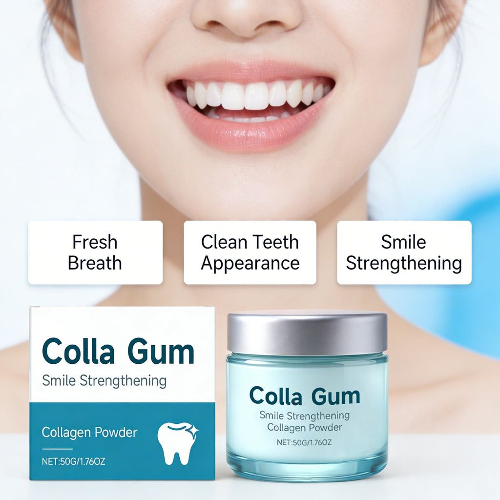 Colla Gum Collagen Tooth Powder for Daily Smile Care and Fresh Breath