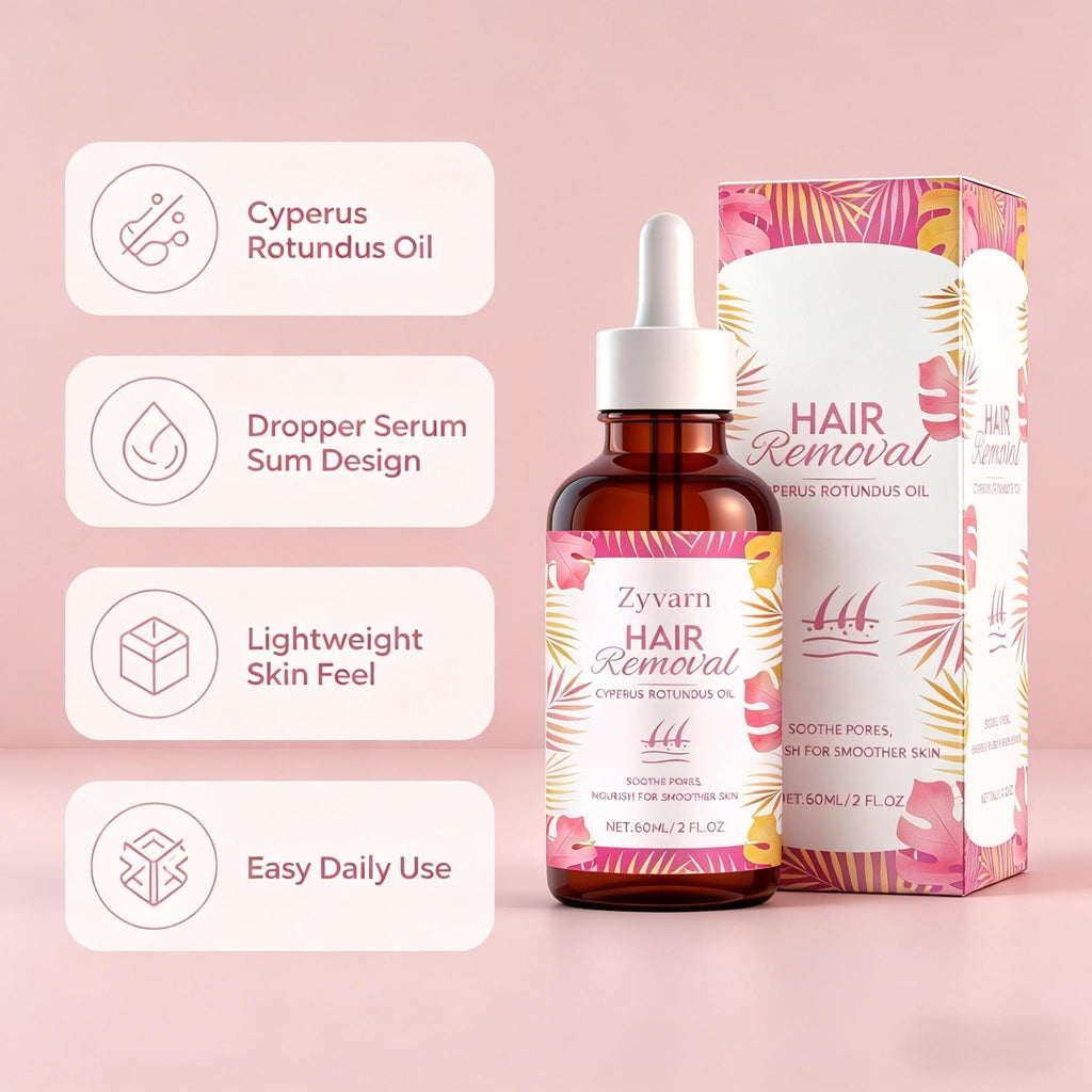 Cyperus Rotundus Hair Removal Oil for Post-Wax Smooth Skin Care, 60ml