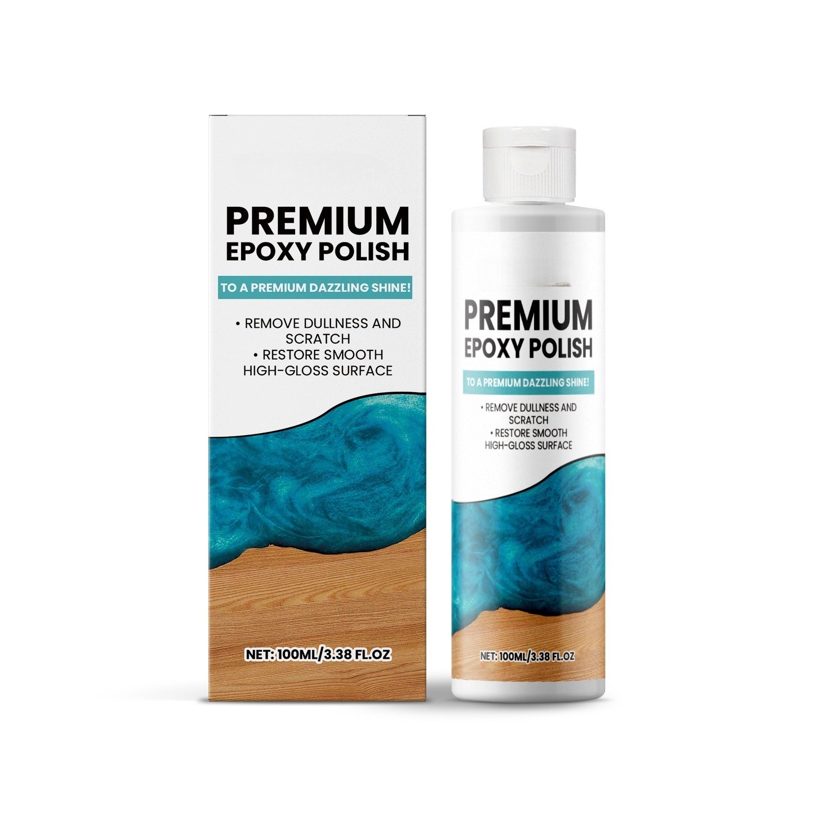 Epoxy Resin Polisher for Dull Surfaces & Light Marks, Gloss Restorer, 100ml