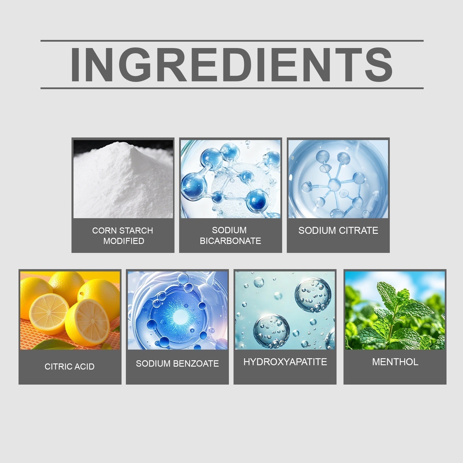 Hydroxyapatite Mint Tooth Powder for Daily Oral Care, 50g