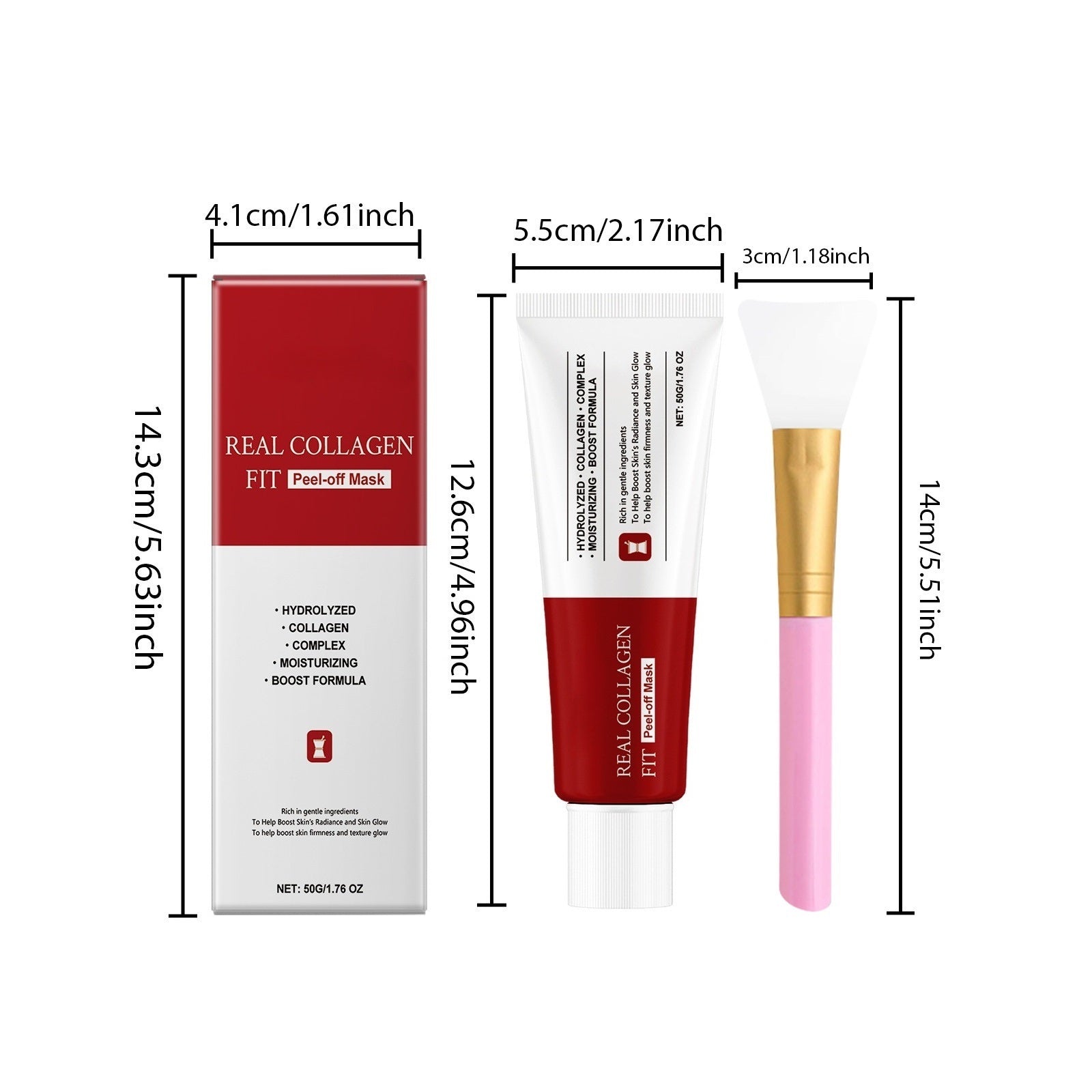 Collagen Peel-Off Face Mask 50g with Applicator Brush