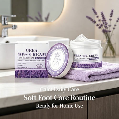 40% Urea Lavender Foot Cream with 2% Salicylic Acid for Dry Rough Heels, 100g