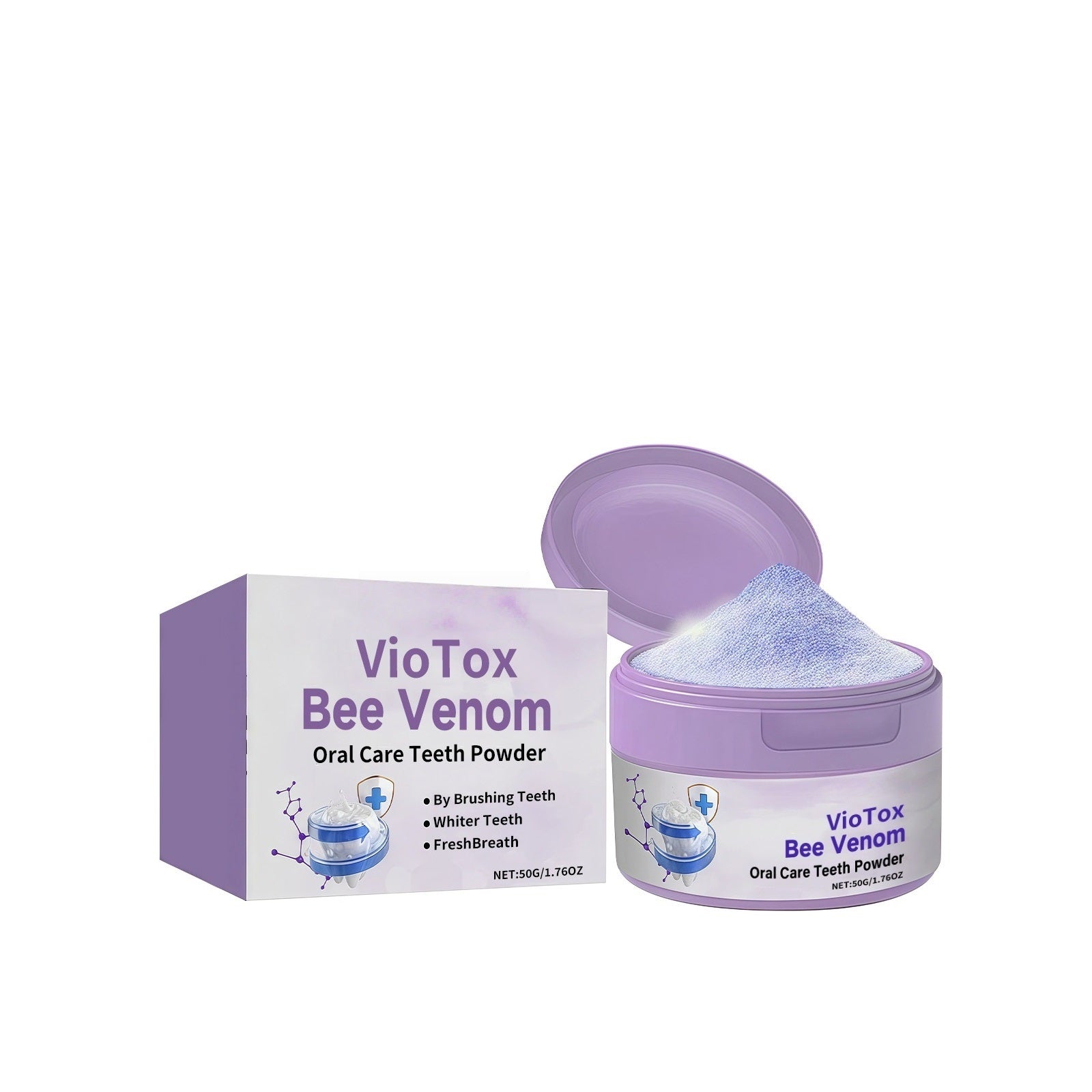 Bee Venom Nano Hydroxyapatite Tooth Powder, Fluoride-Free Mint Oral Care, 50g
