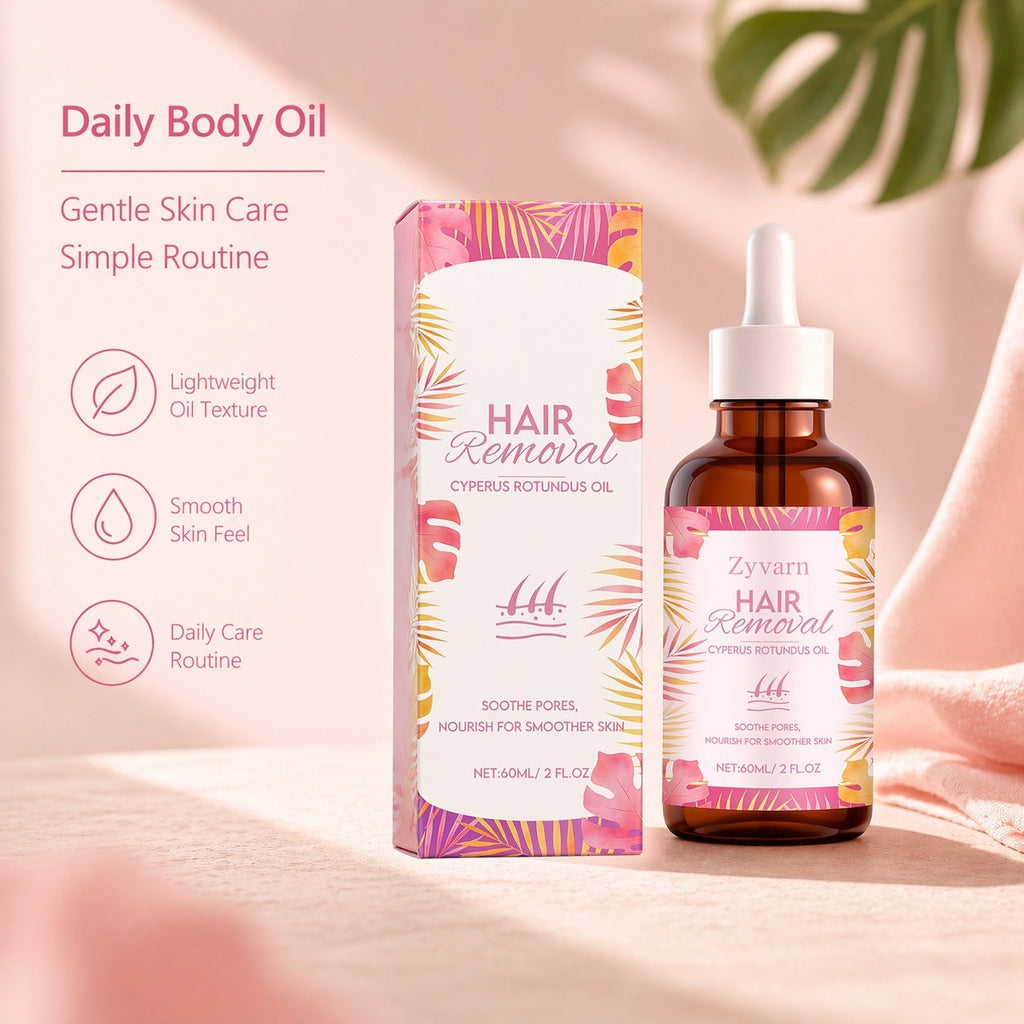 Cyperus Rotundus Hair Removal Oil for Post-Wax Smooth Skin Care, 60ml