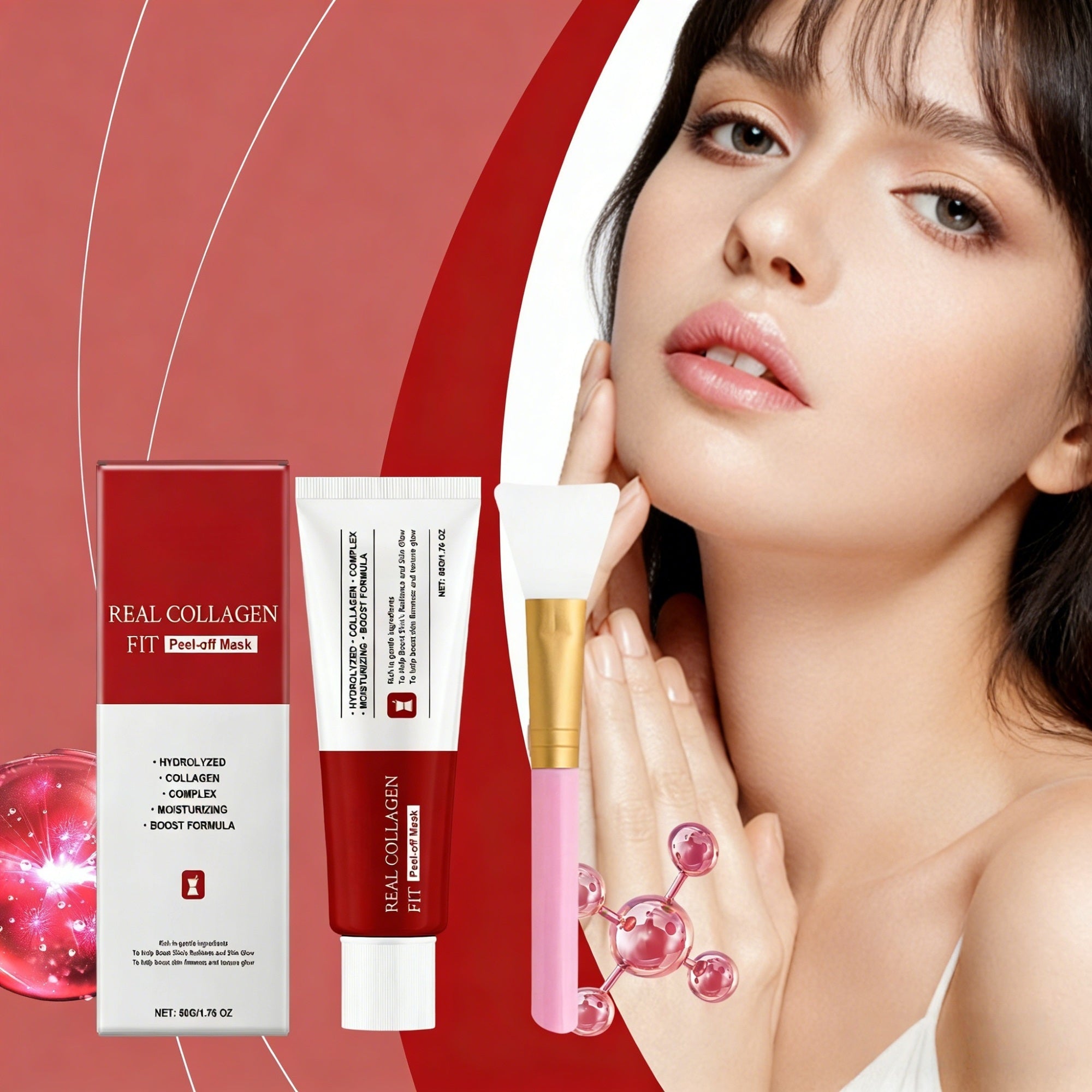 Collagen Peel-Off Face Mask 50g with Applicator Brush