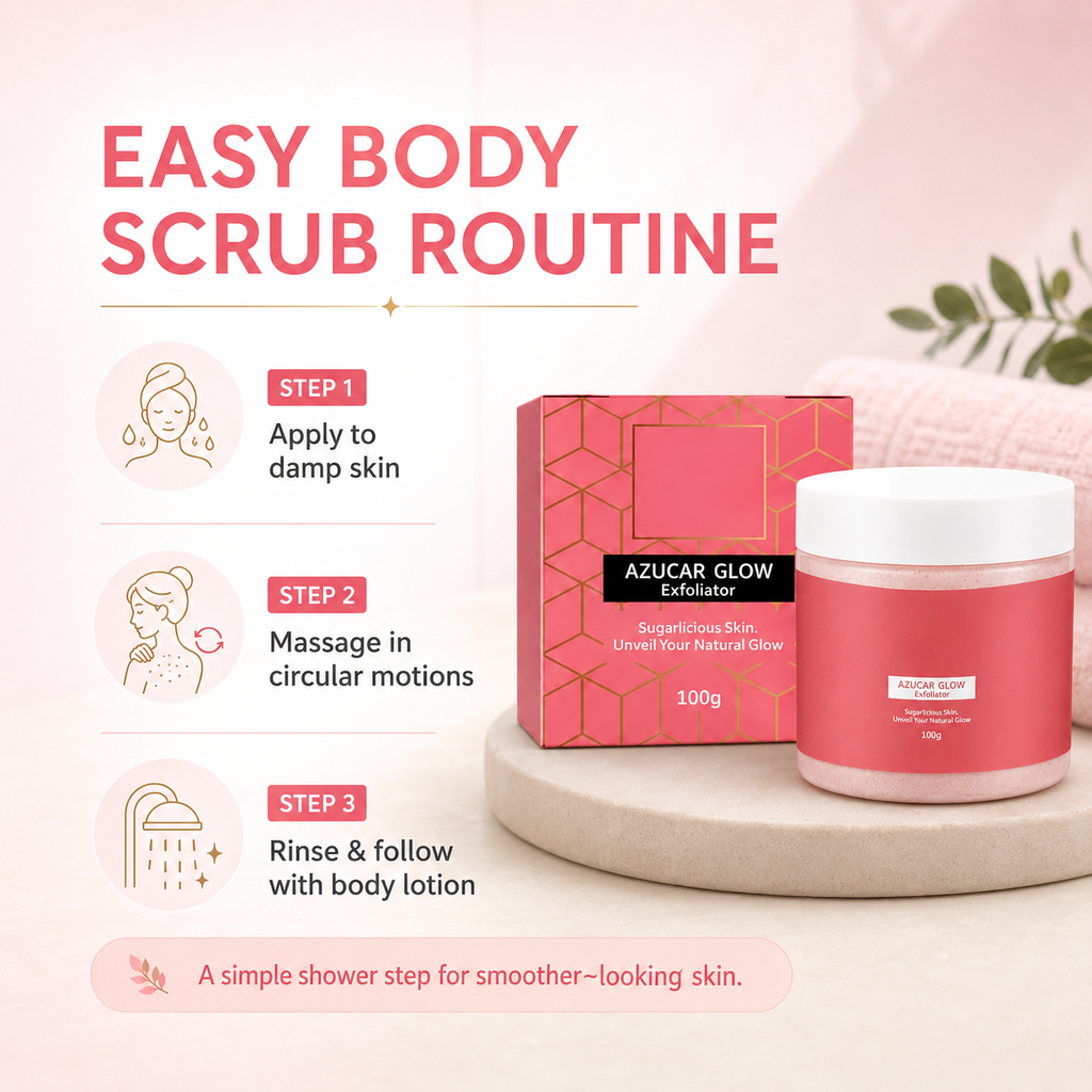 Azucar Glow Sugar Body Scrub for Dark-Looking Rough Areas, 100g