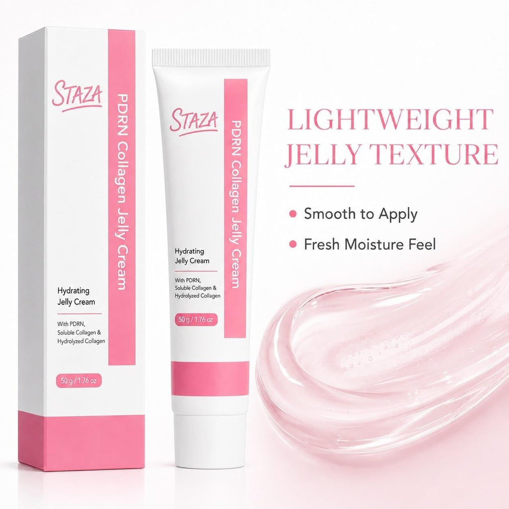 STAZA PDRN Collagen Jelly Cream, Hydrating Facial Moisturizer with Soluble and Hydrolyzed , Lightweight Daily Skin Care, 50 g / 1.76 oz