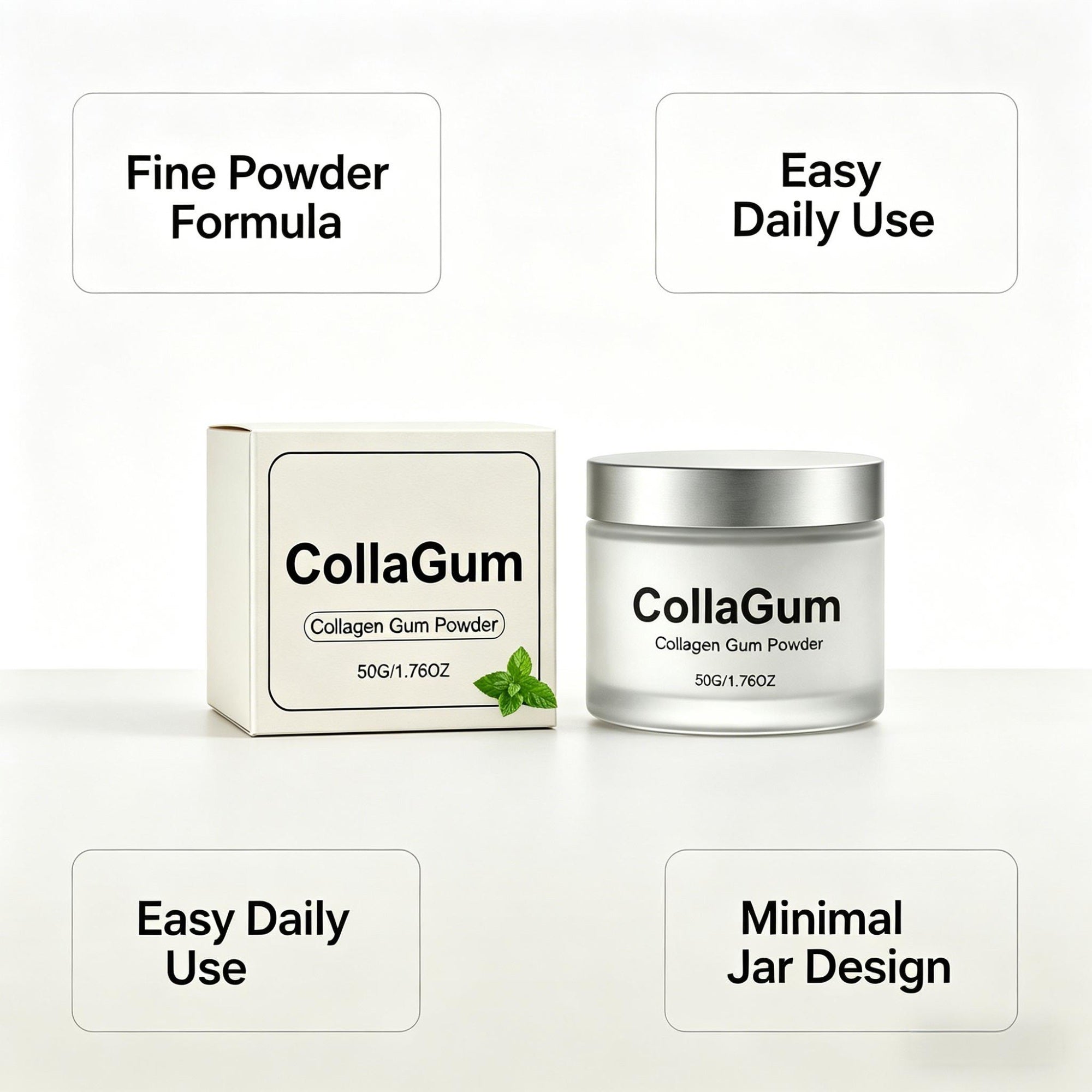 CollaGum Collagen Tooth Powder for Daily Oral Care, 50g