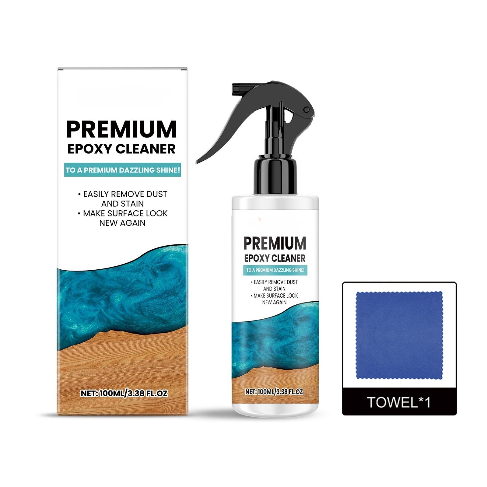 Epoxy Resin Polisher for Dull Surfaces & Light Marks, Gloss Restorer, 100ml