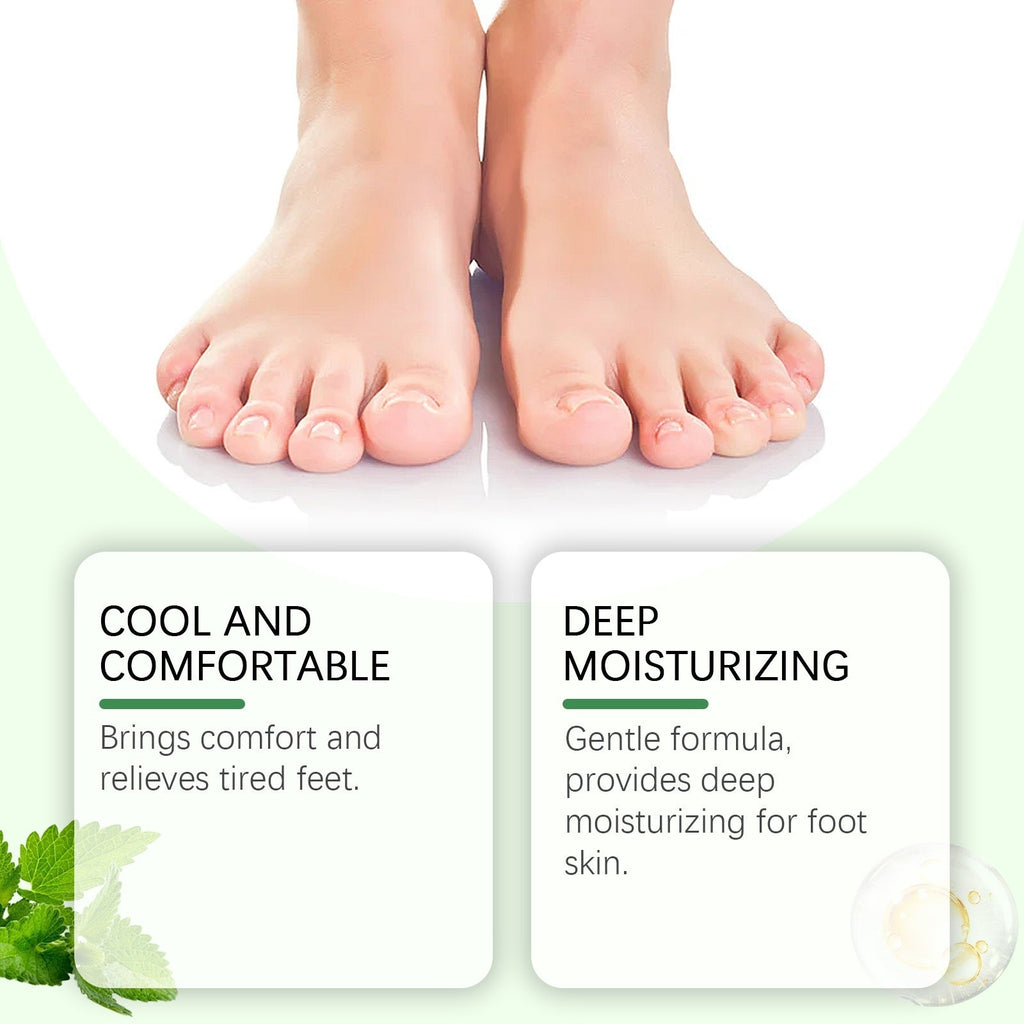 Peppermint Foot Cream with Cocoa Butter & Shea for Dry Rough Feet, 4 oz