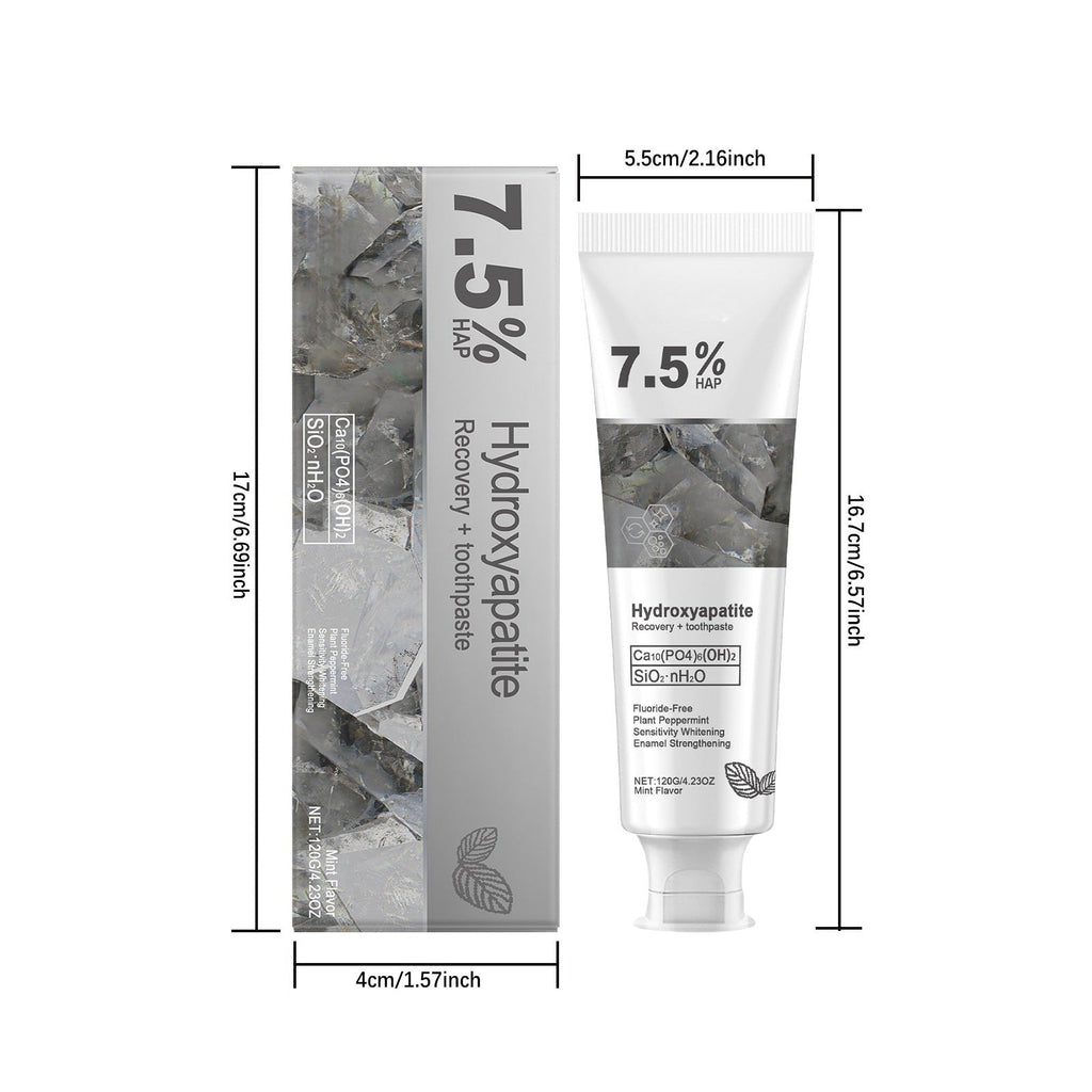 7.5% Hydroxyapatite Fluoride-Free Toothpaste for Enamel Care, Mint Flavor, 120g