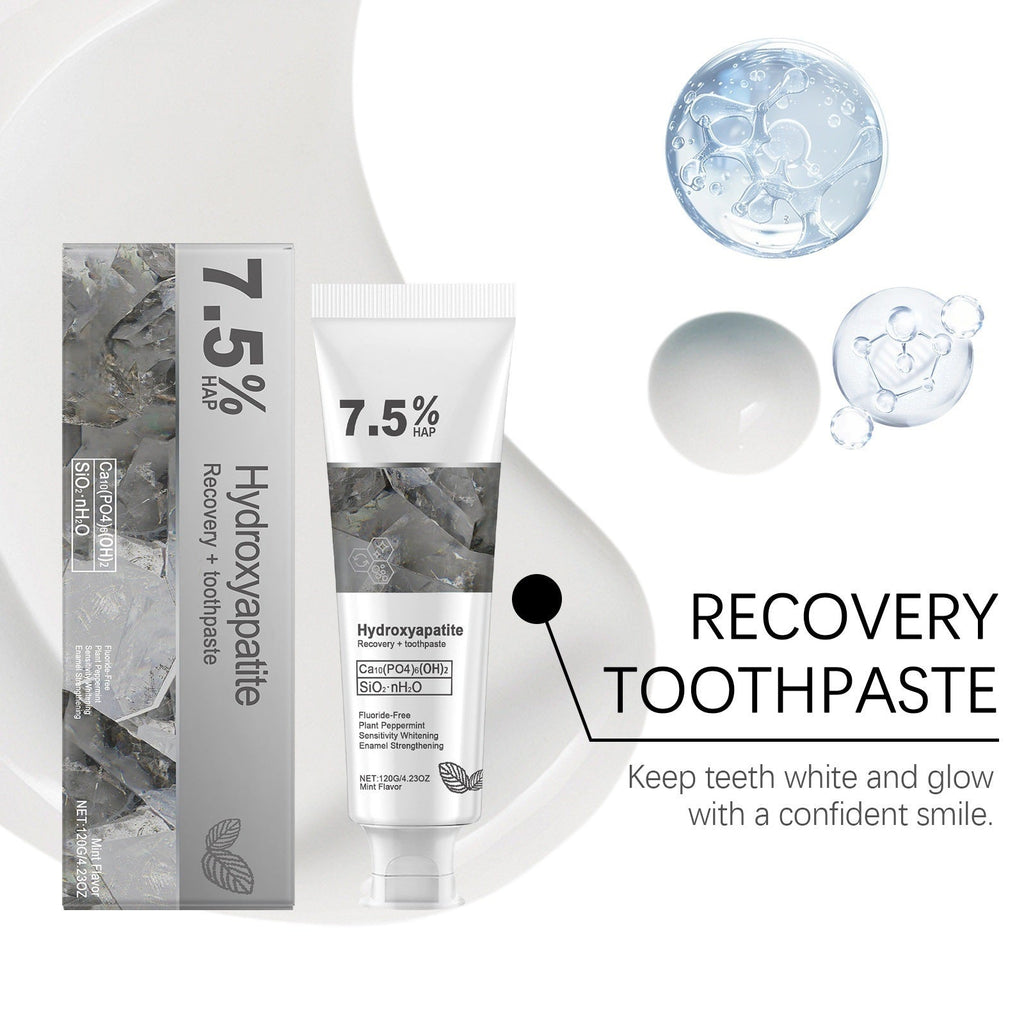 7.5% Hydroxyapatite Fluoride-Free Toothpaste for Enamel Care, Mint Flavor, 120g