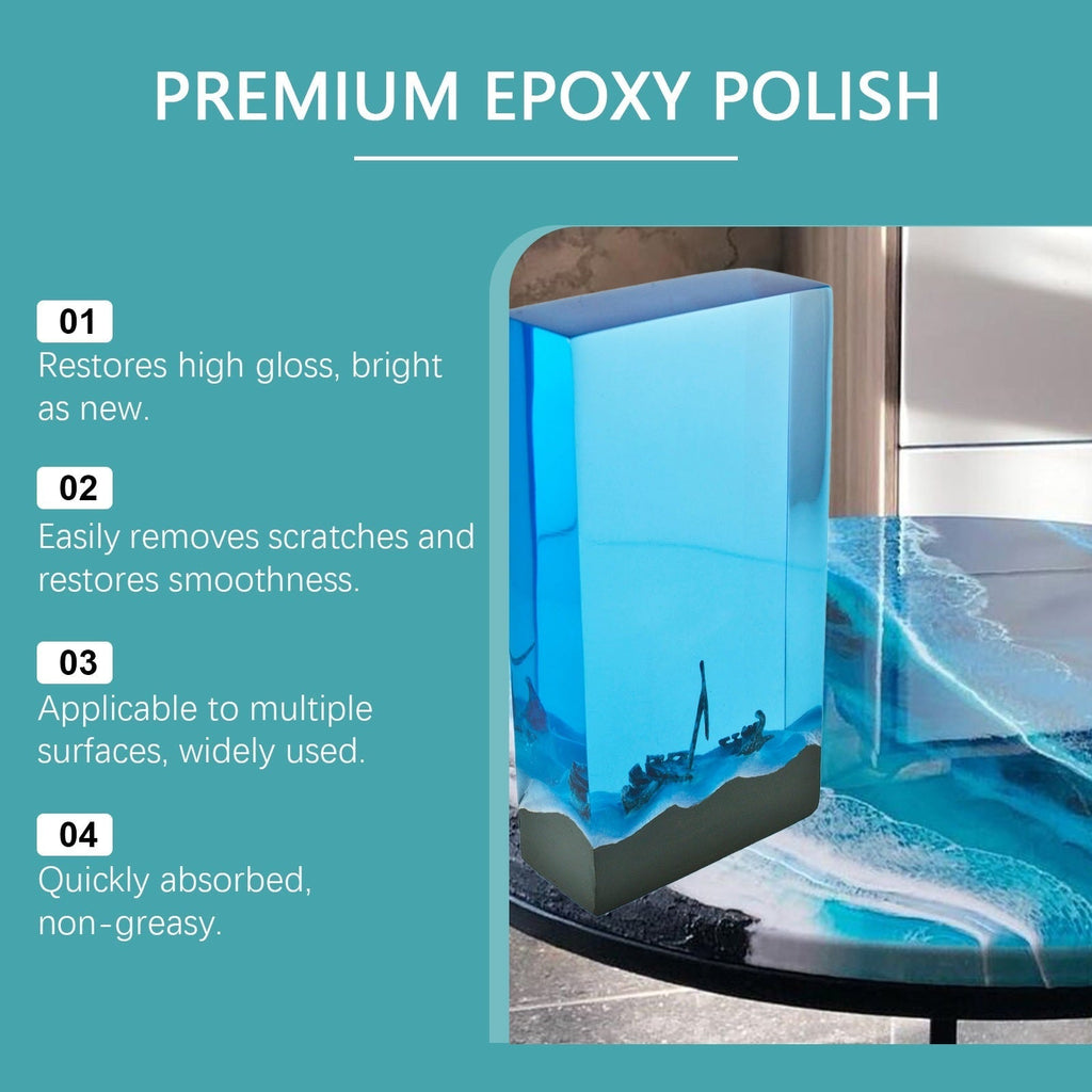 Epoxy Resin Polisher for Dull Surfaces & Light Marks, Gloss Restorer, 100ml